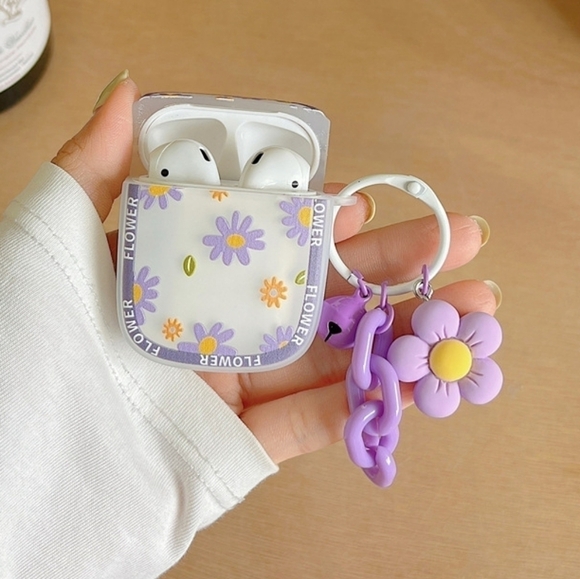 Floral Airpods Case Airpods Pro Case Airpods 3rd Gen Case keychain - Picture 6 of 12